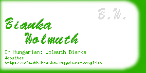 bianka wolmuth business card